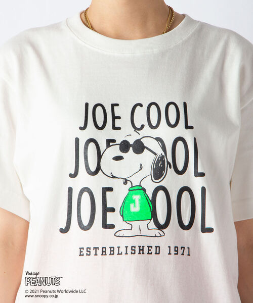NOLLEY’S(ノーリーズ)の「【WEBオリジナル】スヌーピー JOE COOL &logo Tシャツ(Tシャツ/カットソー・レディース・オフホワイト/アイボリー・MEDIUM)」の10枚目の写真