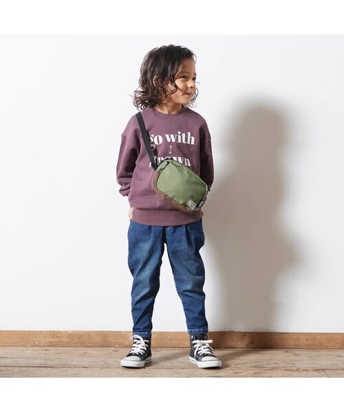 BREEZE(ブリーズ)の「すぽ軽テーパードパンツ 10分丈(その他パンツ・キッズ・ストライプ/その他10/ブルー・140/90/100/120/110/150/130)」の7枚目の写真