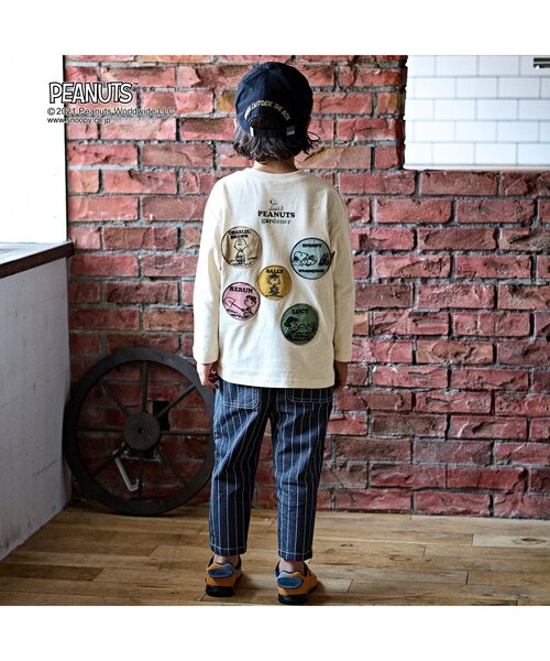 BREEZE(ブリーズ)の「すぽ軽テーパードパンツ 10分丈(その他パンツ・キッズ・ストライプ/その他10/ブルー・140/90/100/120/110/150/130)」の9枚目の写真