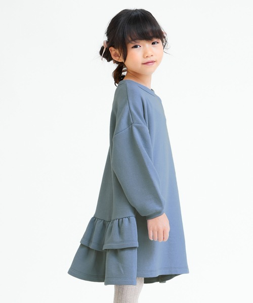 SUNDAYS SUN(サンデイズ サン)の「バックフリルワンピース(ワンピース・キッズ・テラコッタ/ローズ/ブルー系その他/チャコール・110/130/100/120/140/80/90)」の3枚目の写真