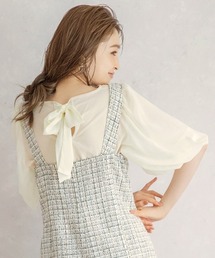 WILLSELECTION | バックリボンハイブリッドトップス(Tシャツ/カットソー)