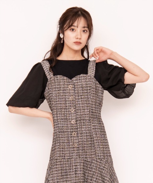 WILLSELECTION（ウィルセレクション）の「★バックリボンハイブリッドトップス（Tシャツ/カットソー・レディース・ピンク/アイボリー/ブラック・MEDIUM）」の8枚目の写真