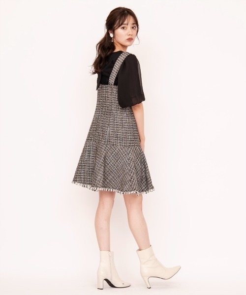 WILLSELECTION（ウィルセレクション）の「★バックリボンハイブリッドトップス（Tシャツ/カットソー・レディース・ピンク/アイボリー/ブラック・MEDIUM）」の7枚目の写真