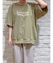 Samansa Mos2 | インレイロゴTシャツ(Tシャツ/カットソー)