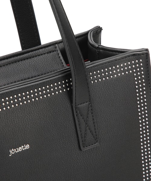 jouetie（ジュエティ）の「【jouetie/ジュエティ】マイクロスタッズ　ミディアムトートバッグ（トートバッグ・レディース・ブラック/ダークグリーン/シルバー・FREE）」の9枚目の写真