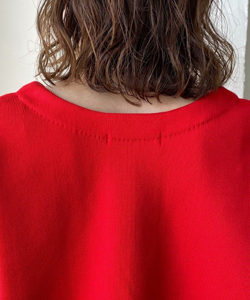 CAPRICIEUX LE'MAGE(カプリシューレマージュ)の「パフVカーディガン(カーディガン/ボレロ・レディース・ブラック/グレイッシュベージュ/レッド・FREE)」の7枚目の写真