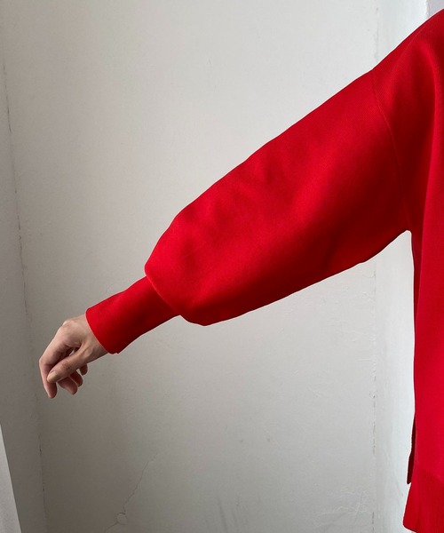 CAPRICIEUX LE'MAGE(カプリシューレマージュ)の「パフVカーディガン(カーディガン/ボレロ・レディース・ブラック/グレイッシュベージュ/レッド・FREE)」の9枚目の写真