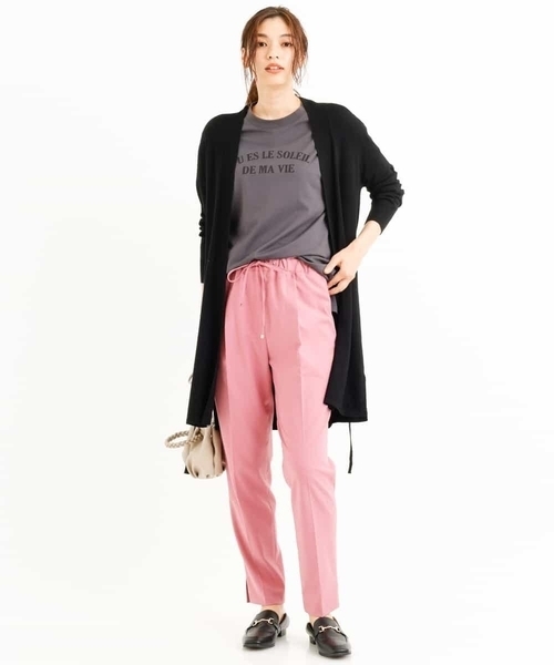 a.v.v（アーヴェヴェ）の「【3Dパンツ】イージーテーパードパンツ（その他パンツ・レディース・ブラック/ライトピンク/ベージュ・36/38/40/42/34）」の4枚目の写真