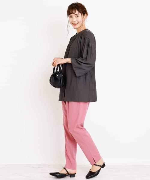 a.v.v（アーヴェヴェ）の「【3Dパンツ】イージーテーパードパンツ（その他パンツ・レディース・ブラック/ライトピンク/ベージュ・36/38/40/42/34）」の9枚目の写真