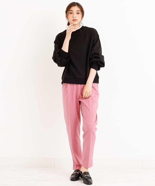 a.v.v（アーヴェヴェ）の「【3Dパンツ】イージーテーパードパンツ（その他パンツ・レディース・ブラック/ライトピンク/ベージュ・36/38/40/42/34）」の10枚目の写真