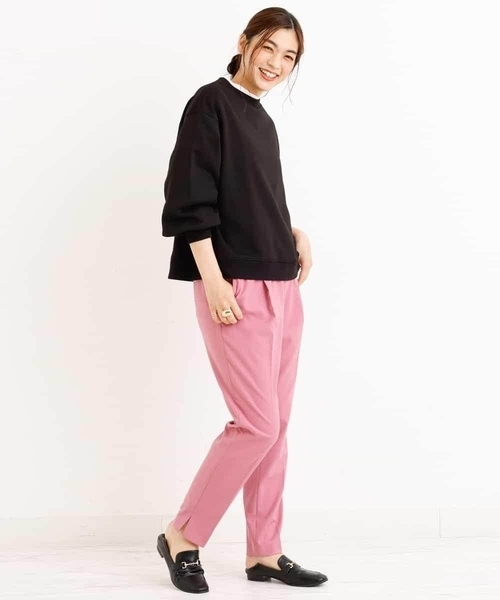 a.v.v（アーヴェヴェ）の「【3Dパンツ】イージーテーパードパンツ（その他パンツ・レディース・ブラック/ライトピンク/ベージュ・36/38/40/42/34）」の11枚目の写真