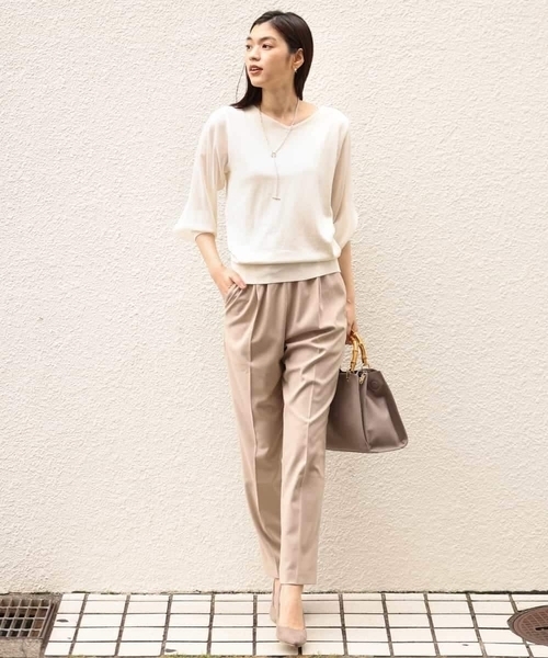 a.v.v（アーヴェヴェ）の「【3Dパンツ】イージーテーパードパンツ（その他パンツ・レディース・ブラック/ライトピンク/ベージュ・36/38/40/42/34）」の15枚目の写真