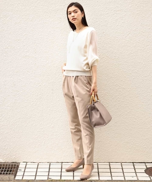 a.v.v（アーヴェヴェ）の「【3Dパンツ】イージーテーパードパンツ（その他パンツ・レディース・ブラック/ライトピンク/ベージュ・36/38/40/42/34）」の16枚目の写真