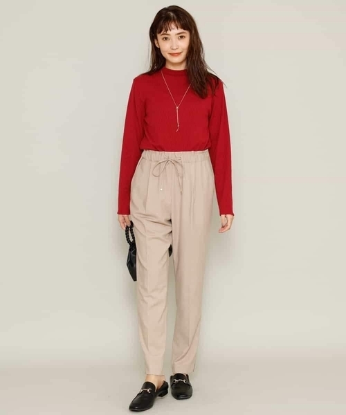 a.v.v（アーヴェヴェ）の「【3Dパンツ】イージーテーパードパンツ（その他パンツ・レディース・ブラック/ライトピンク/ベージュ・36/38/40/42/34）」の18枚目の写真