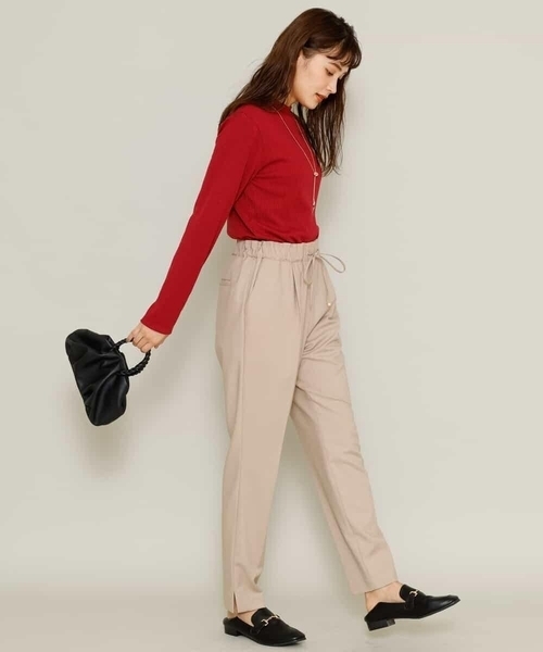 a.v.v（アーヴェヴェ）の「【3Dパンツ】イージーテーパードパンツ（その他パンツ・レディース・ブラック/ライトピンク/ベージュ・36/38/40/42/34）」の19枚目の写真