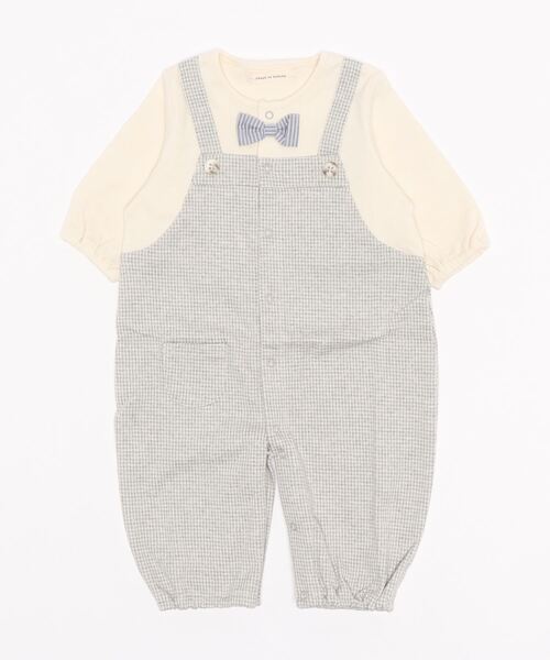 sense of wonder（センスオブワンダー）の「ミニ千鳥兼用ドレス 【日本製】（ロンパース・キッズ・ライトグレー・50-70cm）」の3枚目の写真