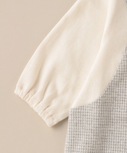 sense of wonder（センスオブワンダー）の「ミニ千鳥兼用ドレス 【日本製】（ロンパース・キッズ・ライトグレー・50-70cm）」の7枚目の写真