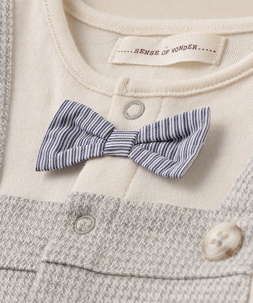 sense of wonder（センスオブワンダー）の「ミニ千鳥兼用ドレス 【日本製】（ロンパース・キッズ・ライトグレー・50-70cm）」の9枚目の写真