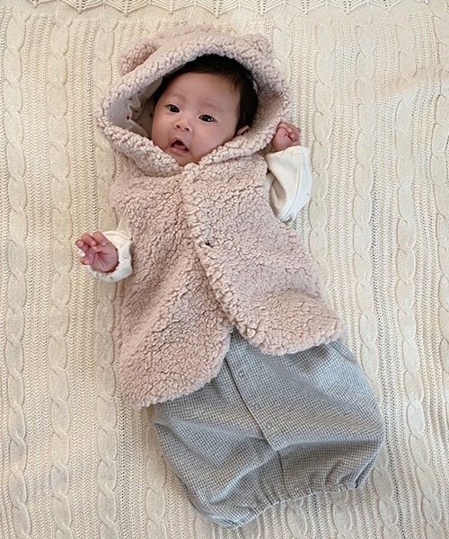 sense of wonder（センスオブワンダー）の「ミニ千鳥兼用ドレス 【日本製】（ロンパース・キッズ・ライトグレー・50-70cm）」の15枚目の写真