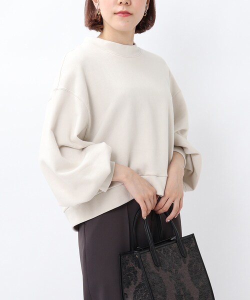 UNTITLED(アンタイトル)の「◆ブリーゼエアジャージプルオーバー【洗える】(スウェット・レディース・ナチュラル/パープル系/ブラック・00/01/03/02)」の2枚目の写真