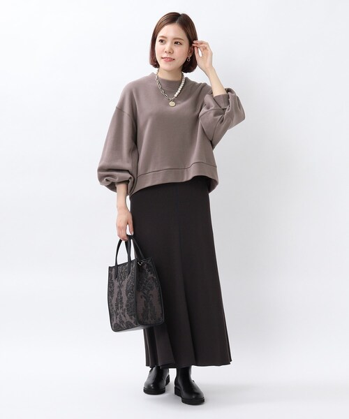 UNTITLED(アンタイトル)の「◆ブリーゼエアジャージプルオーバー【洗える】(スウェット・レディース・ナチュラル/パープル系/ブラック・00/01/03/02)」の7枚目の写真