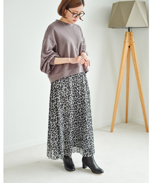 UNTITLED(アンタイトル)の「◆ブリーゼエアジャージプルオーバー【洗える】(スウェット・レディース・ナチュラル/パープル系/ブラック・00/01/03/02)」の15枚目の写真