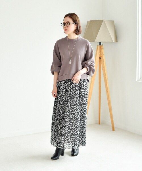 UNTITLED(アンタイトル)の「◆ブリーゼエアジャージプルオーバー【洗える】(スウェット・レディース・ナチュラル/パープル系/ブラック・00/01/03/02)」の10枚目の写真