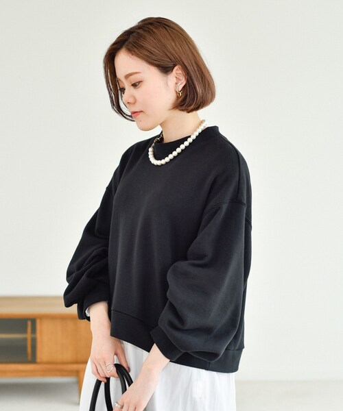 UNTITLED(アンタイトル)の「◆ブリーゼエアジャージプルオーバー【洗える】(スウェット・レディース・ナチュラル/パープル系/ブラック・00/01/03/02)」の19枚目の写真