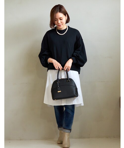 UNTITLED(アンタイトル)の「◆ブリーゼエアジャージプルオーバー【洗える】(スウェット・レディース・ナチュラル/パープル系/ブラック・00/01/03/02)」の5枚目の写真