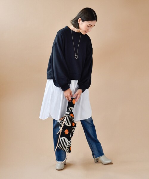 UNTITLED(アンタイトル)の「◆ブリーゼエアジャージプルオーバー【洗える】(スウェット・レディース・ナチュラル/パープル系/ブラック・00/01/03/02)」の18枚目の写真