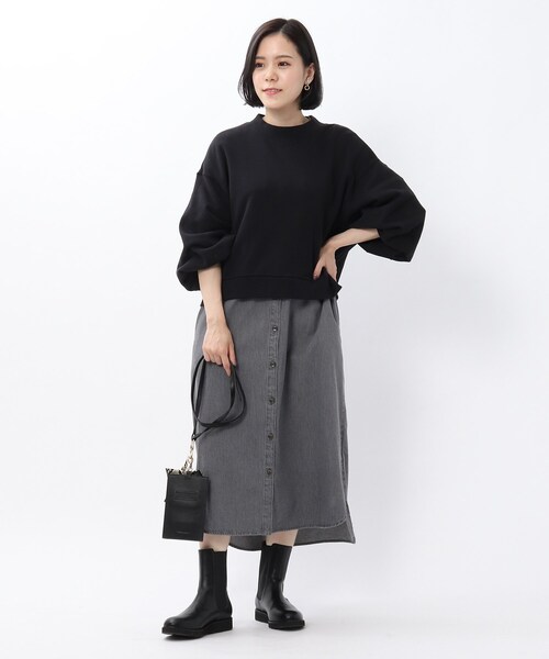 UNTITLED(アンタイトル)の「◆ブリーゼエアジャージプルオーバー【洗える】(スウェット・レディース・ナチュラル/パープル系/ブラック・00/01/03/02)」の20枚目の写真