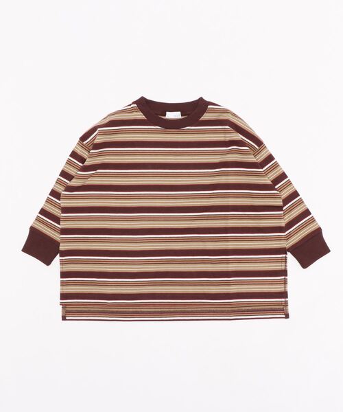 LOWRYS FARM（ローリーズファーム）の「ボーダーＴシャツロングスリーブ　216115（Tシャツ/カットソー・キッズ・ブラック/ブラウン/グリーン/ブルー・110cm/120cm/130cm/140cm/150cm）」の22枚目の写真