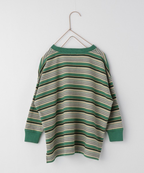 LOWRYS FARM（ローリーズファーム）の「ボーダーＴシャツロングスリーブ　216115（Tシャツ/カットソー・キッズ・ブラック/ブラウン/グリーン/ブルー・110cm/120cm/130cm/140cm/150cm）」の11枚目の写真