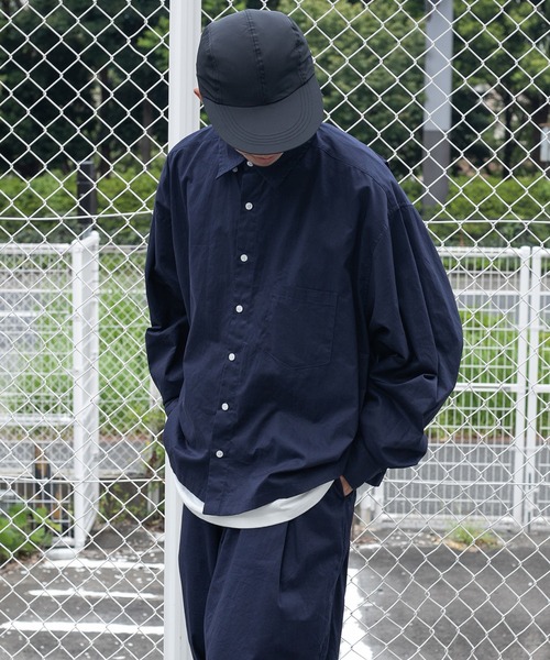 kutir（クティール）の「ワイドレングスビッグシャツ（シャツ/ブラウス・メンズ・ネイビー/カーキ・MEDIUM/LARGE）」の2枚目の写真