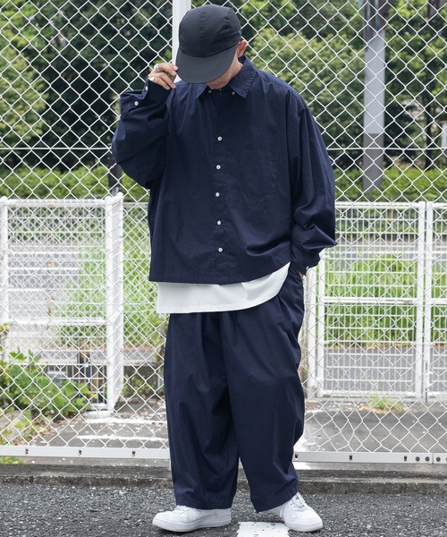 kutir（クティール）の「ワイドレングスビッグシャツ（シャツ/ブラウス・メンズ・ネイビー/カーキ・MEDIUM/LARGE）」の8枚目の写真