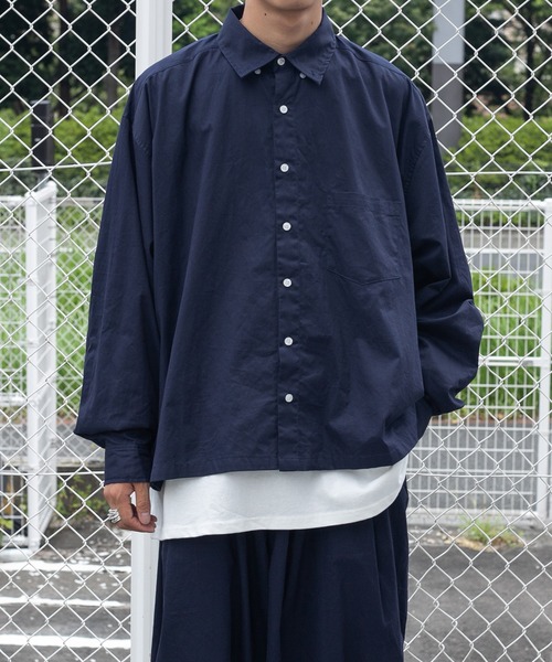kutir（クティール）の「ワイドレングスビッグシャツ（シャツ/ブラウス・メンズ・ネイビー/カーキ・MEDIUM/LARGE）」の11枚目の写真