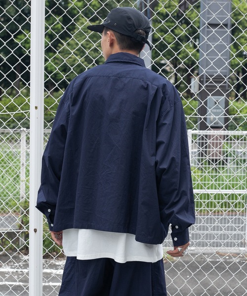 kutir（クティール）の「ワイドレングスビッグシャツ（シャツ/ブラウス・メンズ・ネイビー/カーキ・MEDIUM/LARGE）」の6枚目の写真