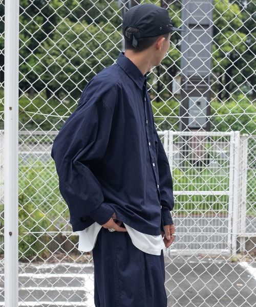 kutir（クティール）の「ワイドレングスビッグシャツ（シャツ/ブラウス・メンズ・ネイビー/カーキ・MEDIUM/LARGE）」の9枚目の写真