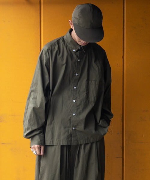 kutir（クティール）の「ワイドレングスビッグシャツ（シャツ/ブラウス・メンズ・ネイビー/カーキ・MEDIUM/LARGE）」の10枚目の写真