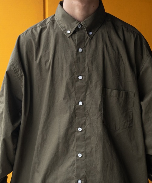 kutir（クティール）の「ワイドレングスビッグシャツ（シャツ/ブラウス・メンズ・ネイビー/カーキ・MEDIUM/LARGE）」の17枚目の写真