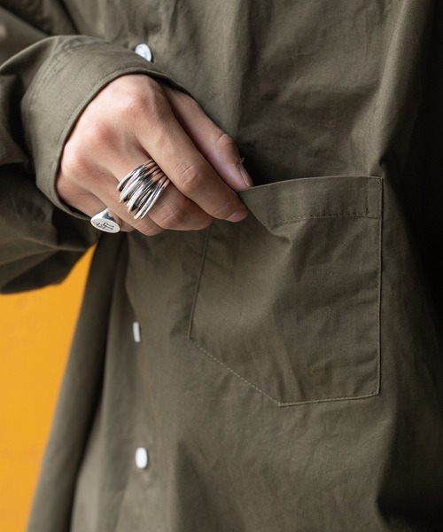 kutir（クティール）の「ワイドレングスビッグシャツ（シャツ/ブラウス・メンズ・ネイビー/カーキ・MEDIUM/LARGE）」の22枚目の写真