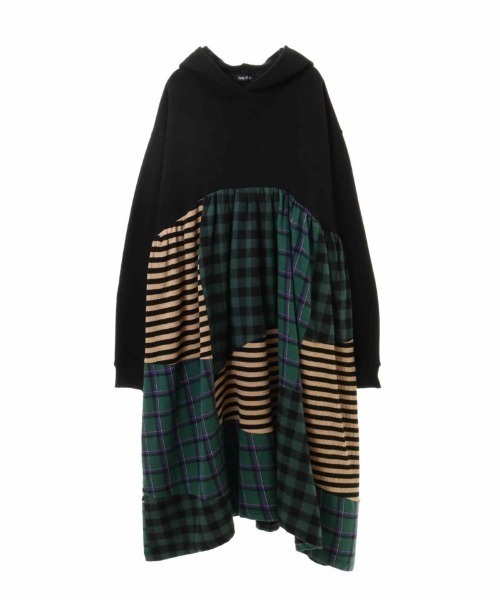 Candy Stripper（キャンディストリッパー）の「CND JOIN UP HOODIE ワンピース（ワンピース・レディース・グリーン/ブラック・2）」の6枚目の写真