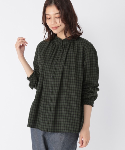 studio CLIP（スタディオクリップ）の「シングルガーゼフリルスタンドブラウス（シャツ/ブラウス・レディース・その他1/その他5/オフホワイト/その他4/その他3/その他2/その他7/その他6/その他8・LARGE/MEDIUM/X-LARGE/XX-LARGE/XXX-LARGE）」の7枚目の写真