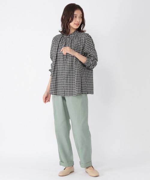 studio CLIP（スタディオクリップ）の「シングルガーゼフリルスタンドブラウス（シャツ/ブラウス・レディース・その他1/その他5/オフホワイト/その他4/その他3/その他2/その他7/その他6/その他8・LARGE/MEDIUM/X-LARGE/XX-LARGE/XXX-LARGE）」の18枚目の写真