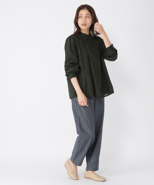 studio CLIP（スタディオクリップ）の「シングルガーゼフリルスタンドブラウス（シャツ/ブラウス・レディース・その他1/その他5/オフホワイト/その他4/その他3/その他2/その他7/その他6/その他8・LARGE/MEDIUM/X-LARGE/XX-LARGE/XXX-LARGE）」の21枚目の写真