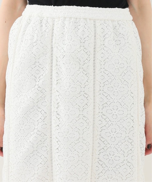 SLOBE IENA（スローブイエナ）の「レースパネルスカート【手洗い可能/ウエストゴム】◆（スカート・レディース・アイボリー・38/36）」の7枚目の写真