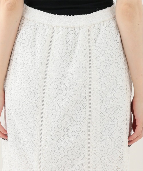 SLOBE IENA（スローブイエナ）の「レースパネルスカート【手洗い可能/ウエストゴム】◆（スカート・レディース・アイボリー・38/36）」の8枚目の写真