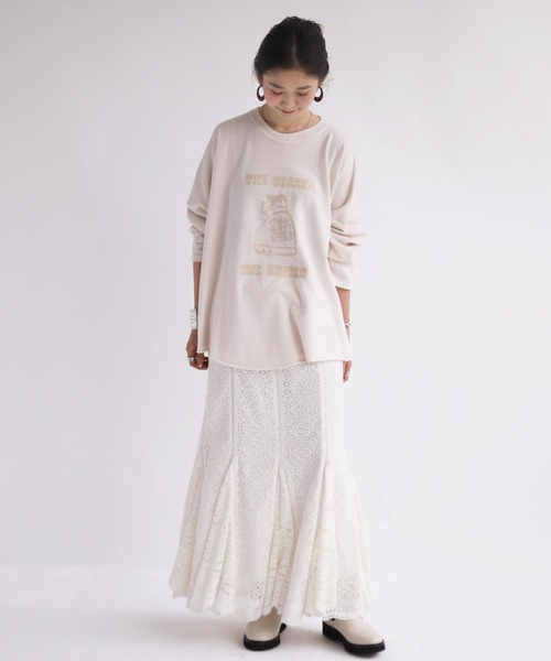 SLOBE IENA（スローブイエナ）の「レースパネルスカート【手洗い可能/ウエストゴム】◆（スカート・レディース・アイボリー・38/36）」の15枚目の写真