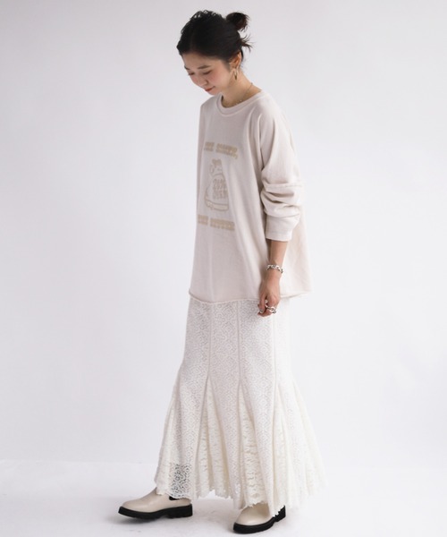 SLOBE IENA（スローブイエナ）の「レースパネルスカート【手洗い可能/ウエストゴム】◆（スカート・レディース・アイボリー・38/36）」の16枚目の写真