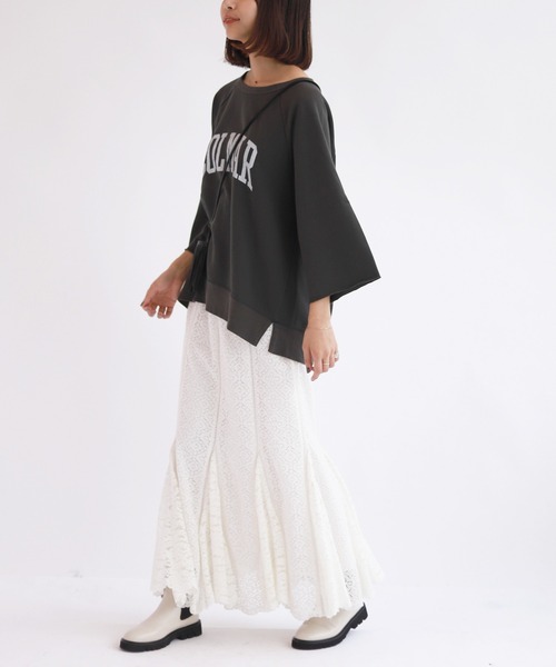 SLOBE IENA（スローブイエナ）の「レースパネルスカート【手洗い可能/ウエストゴム】◆（スカート・レディース・アイボリー・38/36）」の20枚目の写真